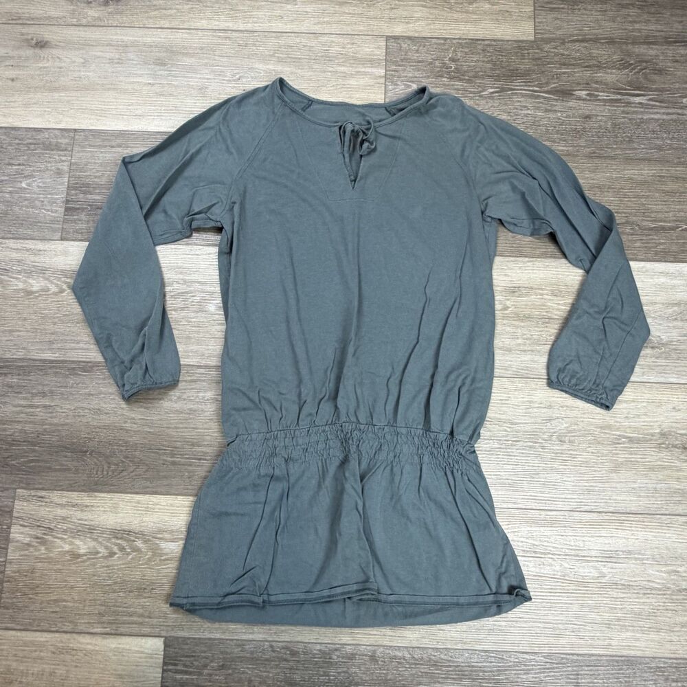 Patagonia Dress Womens Small Gray 3/4 Sleeve Elastic Waist Jersey Tunic Top
